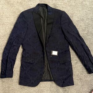 Elegant Navy Blue Men's Blazer